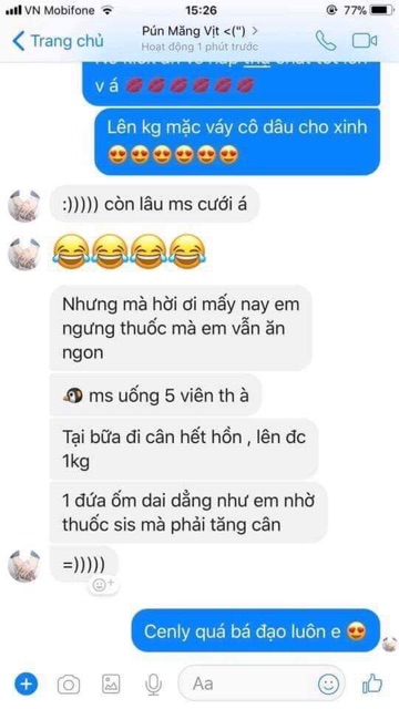 TĂNG CÂN CENLY CHÍNH HÃNG [HỘP 30 VIÊN] [TẶNG QUÀ]