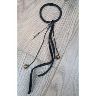 Cột tóc phối dây nhung phalê (handmade) thun mềm