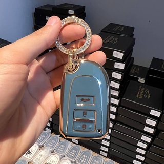 Ốp Bảo Vệ Chìa Khóa Xe Hơi Toyota Vios Yaris Bằng TPU Màu Vàng