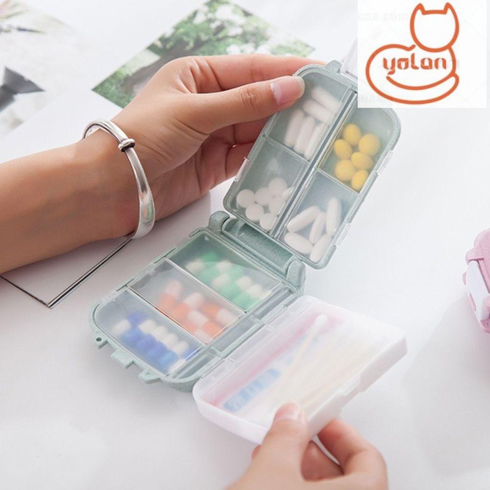 Hộp đựng thuốc 3 tầng bằng rơm lúa mì nhỏ gọn có thể phân hủy sinh học có nhiều màu