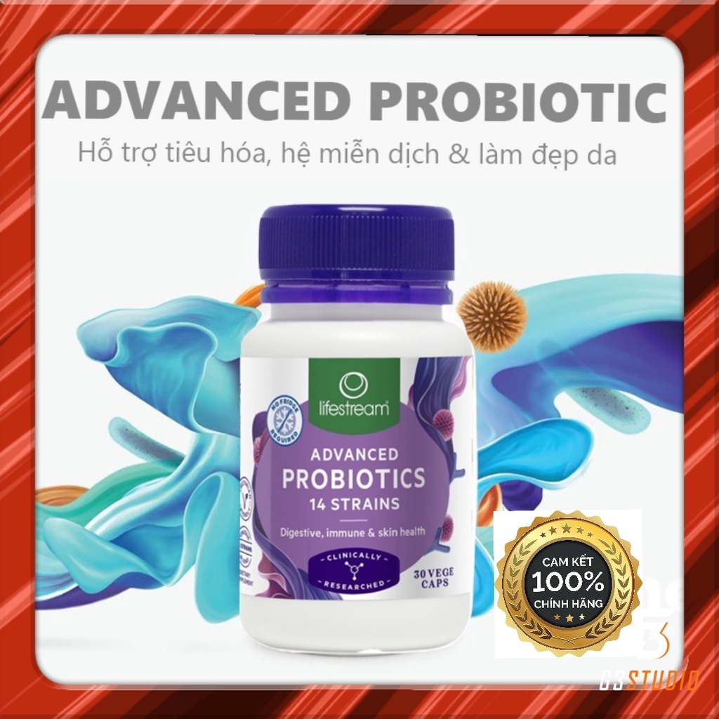 Men vi sinh LifestreamAdvanced Probiotics New Zealand - Bổ sung lợi khuẩn đường ruột,Tăng cường đề kháng