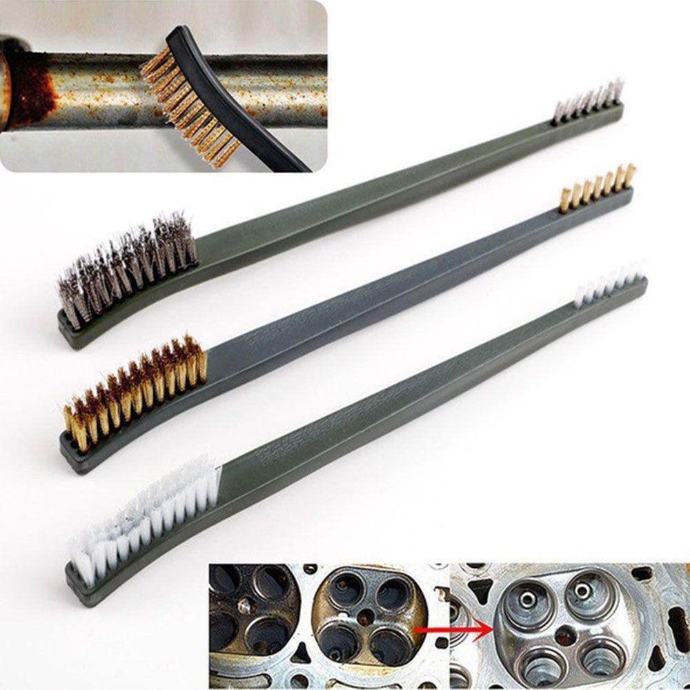 Bộ 3 Bàn Chải Đánh Bóng Hai Đầu Sợi Nylon