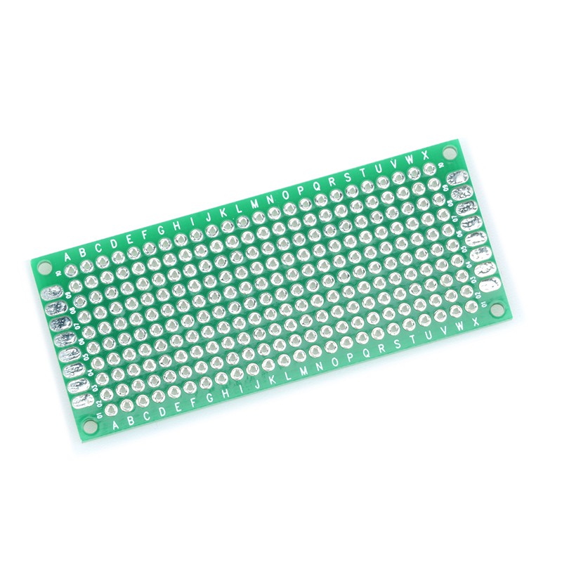 Board đồng đục lỗ 03x07cm 2 mặt phủ xanh- L8