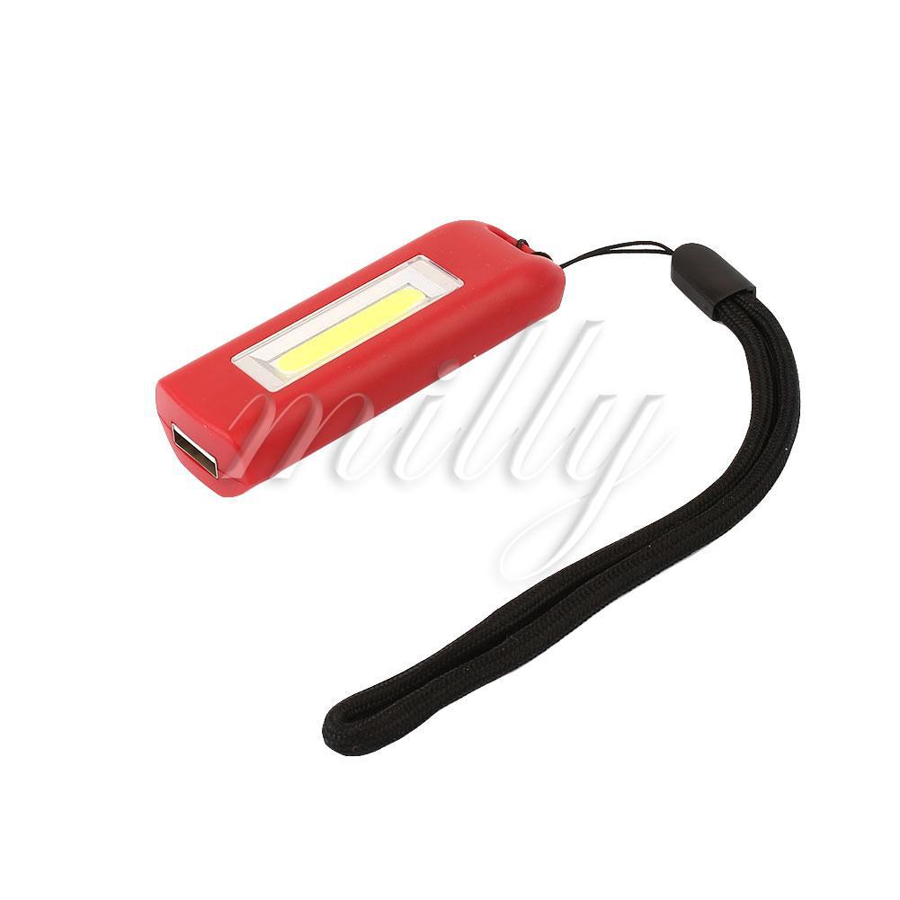 Portable USB LED Keychain Key Ring Light Rechargeable Flashlight Torch 0.5W