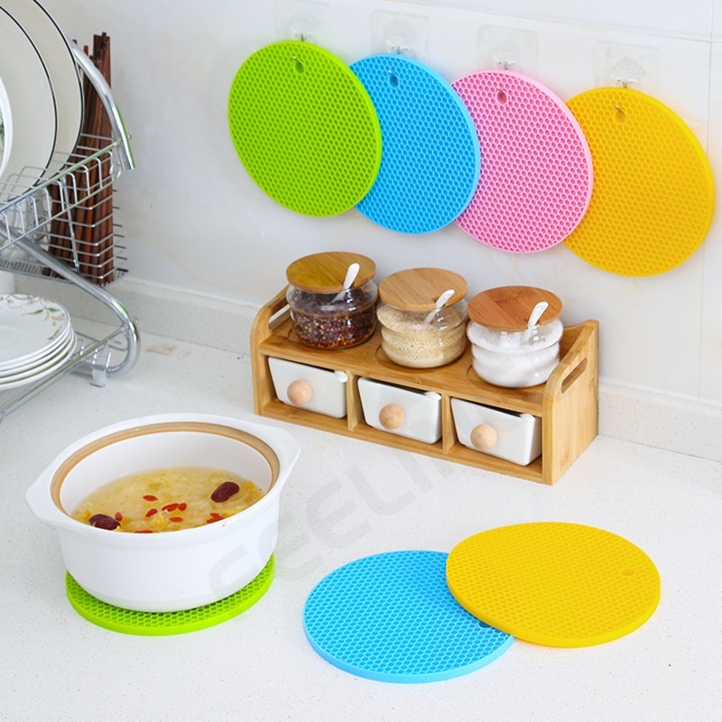 FEELING ☕ Đế Lót Ly Hình Tròn Bằng Silicone Chịu Nhiệt Chống Trượt Tiện Dụng Cho Nhà Bếp