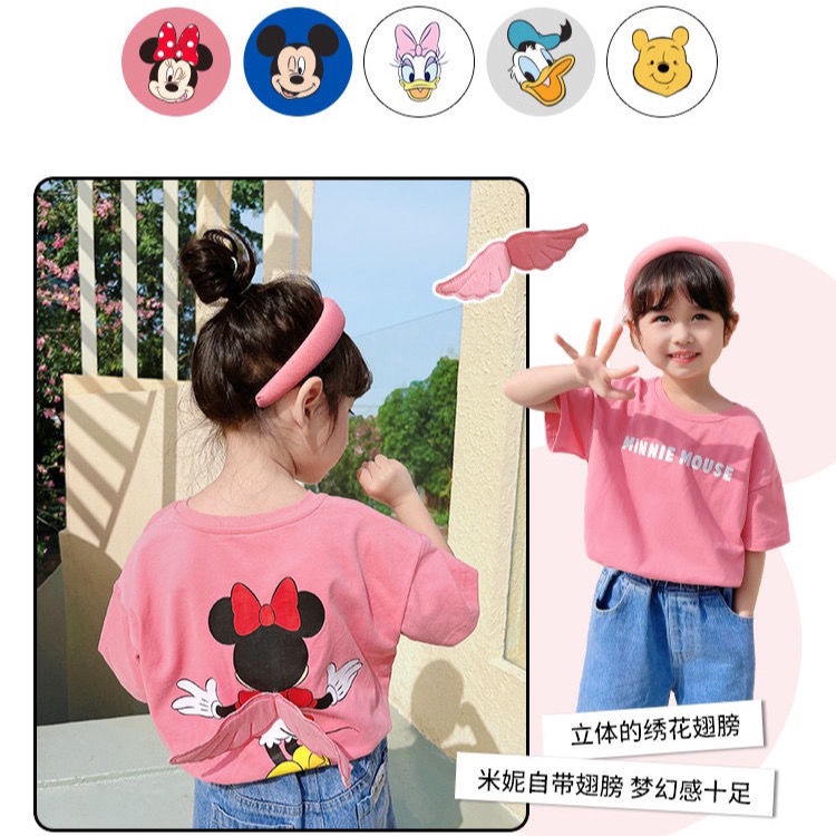 Hàng Mới Về Áo Thun Cotton Tay Ngắn In Họa Tiết Hoạt Hình Thoáng Khí Thoải Mái Thời Trang Xuân Hè Cho Bé