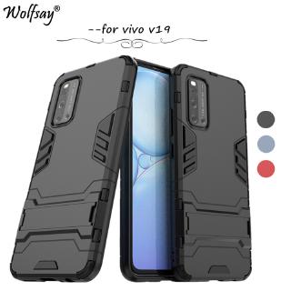 Ốp Điện Thoại Cứng Kiểu Giáp Chống Sốc Kèm Giá Đỡ Ẩn Độc Đáo Cho Vivo V19