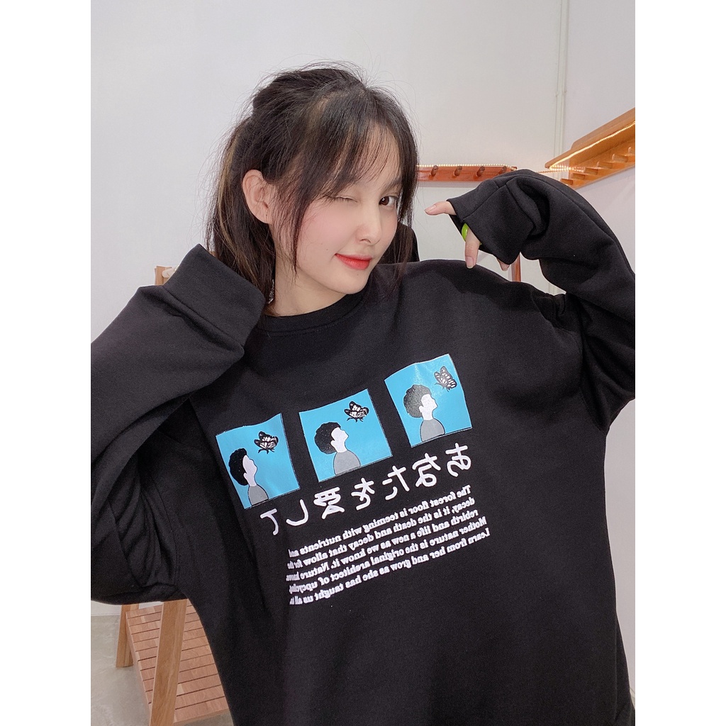 Áo Nỉ Bông Thời Trang UNISEX Hoạ Tiết Cậu Bé Nhật Bản 🙋/ HOODIE FREESIZE 💜MiQa 💜 #15 | BigBuy360 - bigbuy360.vn
