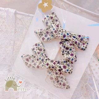 Set 2 cặp tóc cho bé gái kiểu dáng Hàn Quốc _ Đôi hoa nơ