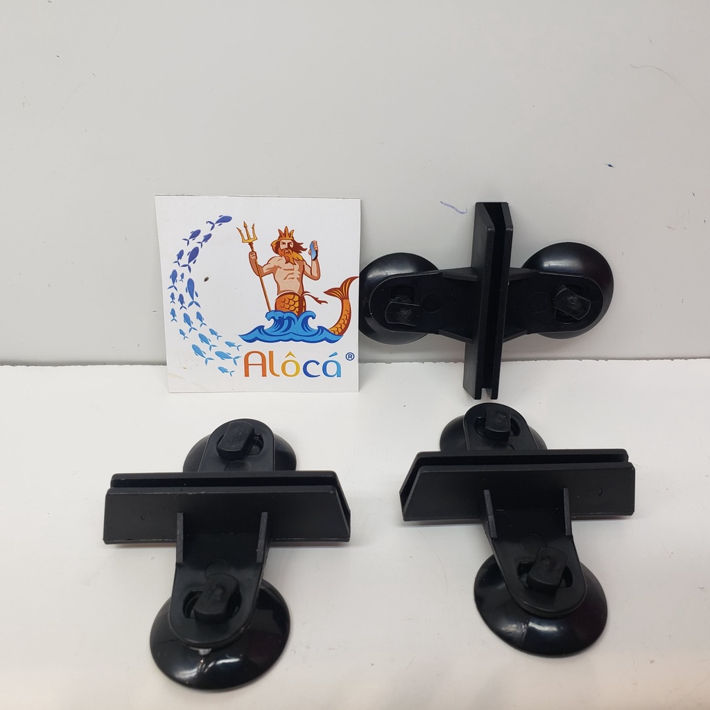 Chân hít kính giữ vách kính ngăn bể cá -Hít kẹp vách ngăn bể cá màu đen