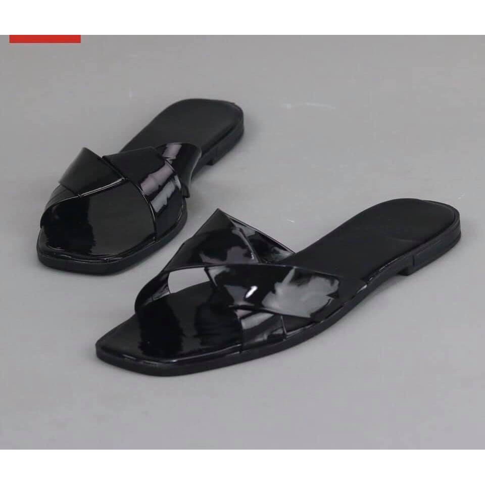 Dép nữ đế bệt quai xoắn siêu xinh 004