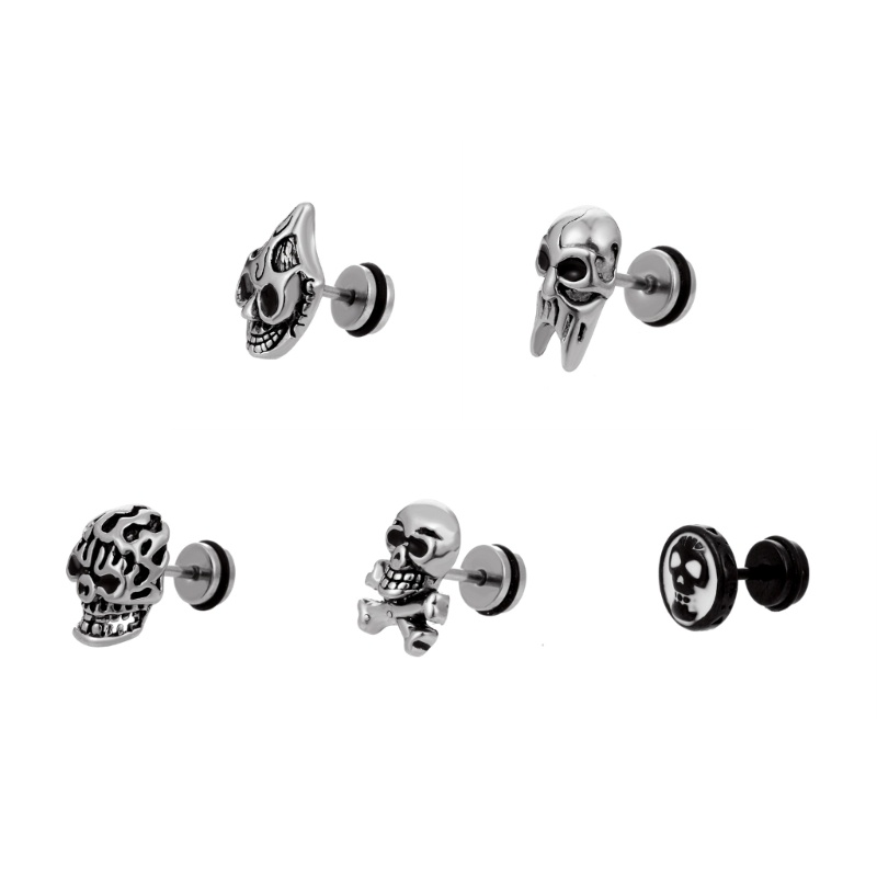 Khuyên Tai Dạng Hạt Phong Cách Gothic Punk Cho Nam Và Nữ