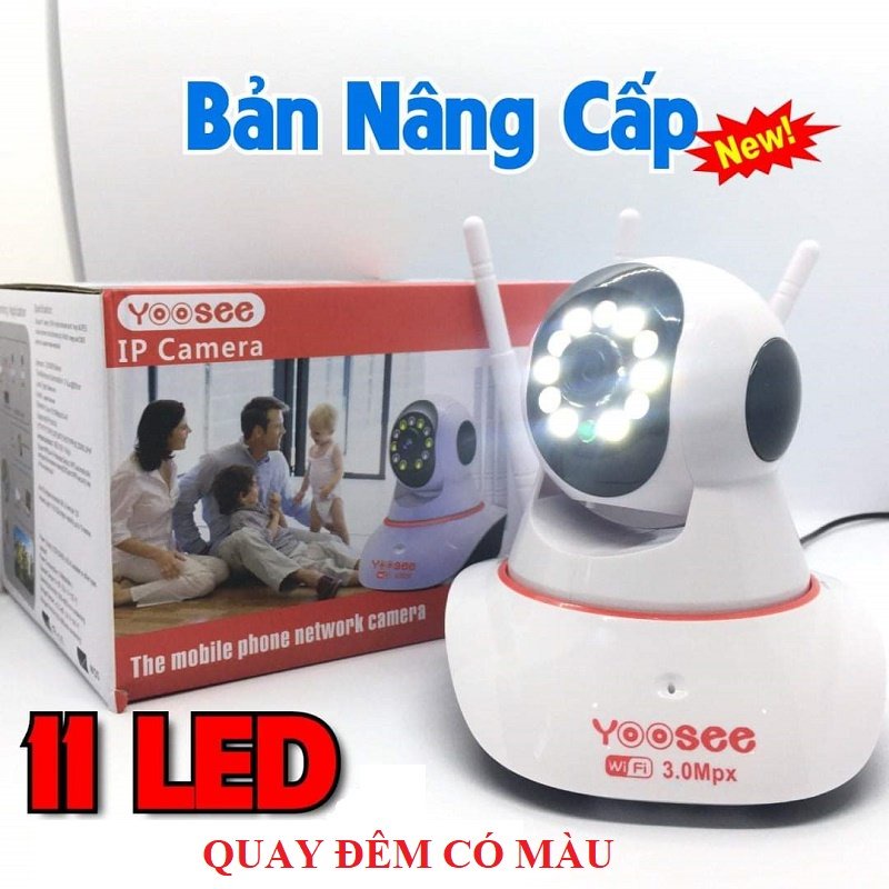 Camera wifi Yoosee 3 râu 3.0Mpx quan sát cho ảnh màu cả ban đêm - bảo hành 12 tháng