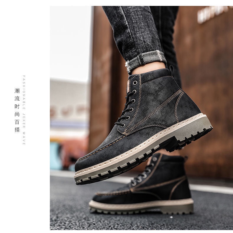 [ VIDEO THẬT] Giày COMBAT BOOTS ,Giày bốt nam bốt cổ cao kiểu dáng trẻ trung năng động đế cao da mềm đi rất êm chân -Q52