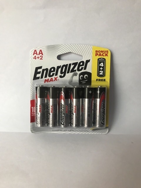 Pin Max 4 + 2 Viên Energizer E91 BP4+2 AA  ,E92 PB4+2 AAA