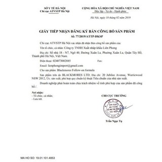 Sữa Blackmore Úc số 1-2-3 lon 900gam