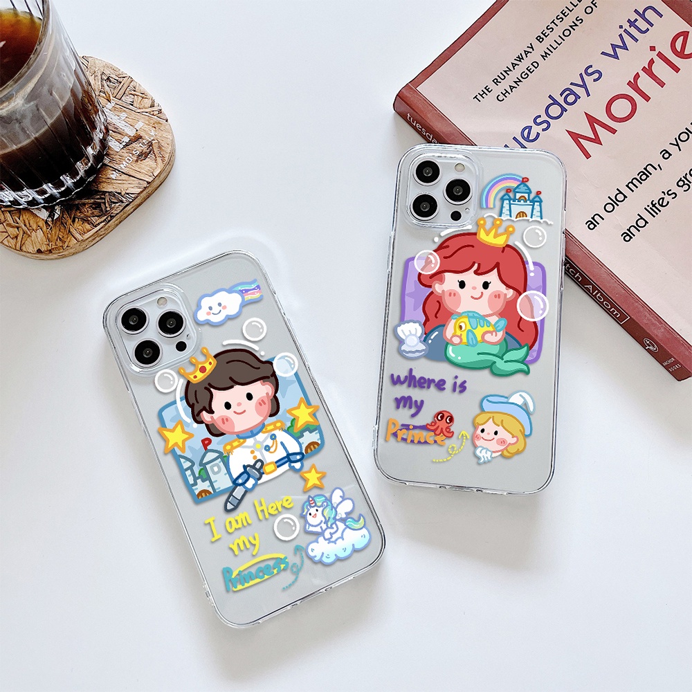 Ốp Điện Thoại Tpu Mềm In Hình Nàng Tiên Cá Disney Cho iPhone 11 12 13 pro max XS X XR XSMax 7 8 6 6s plus 5 4 SE 2020