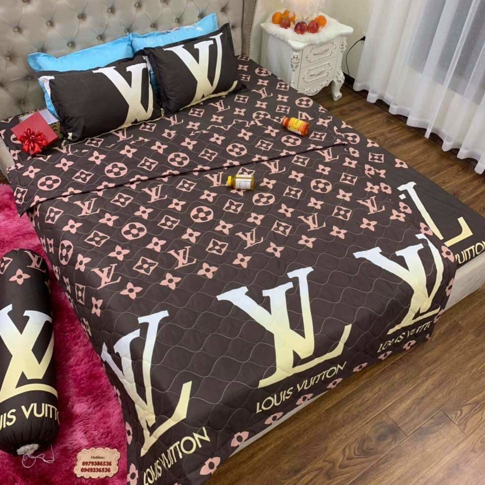 Sét bộ chăn hè ga gối 5 món poly cotton - Gồm 1 chăn hè 1 ga bo chun 2 gối nằm 1 gối ôm - Chăn ga gối  Ấm Êm Decor | BigBuy360 - bigbuy360.vn