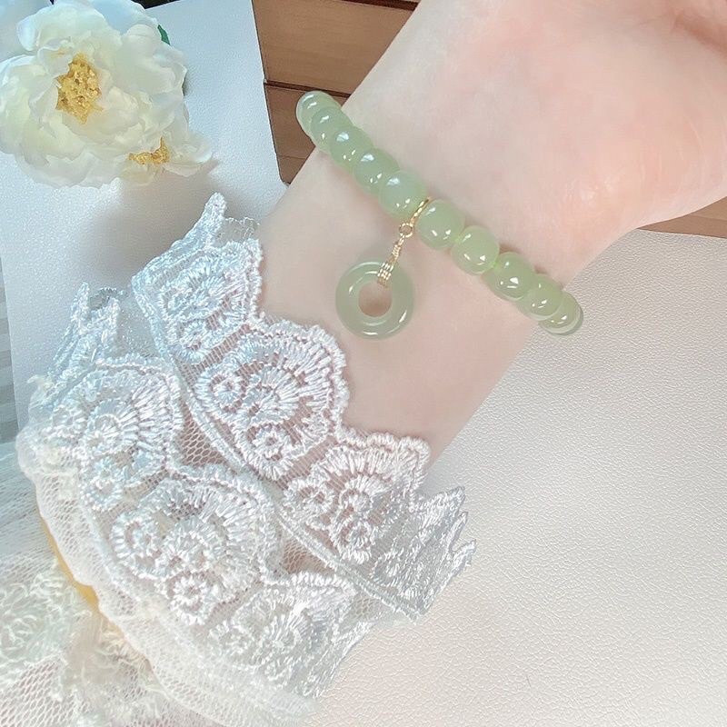 Vòng tay đá xanh trụ