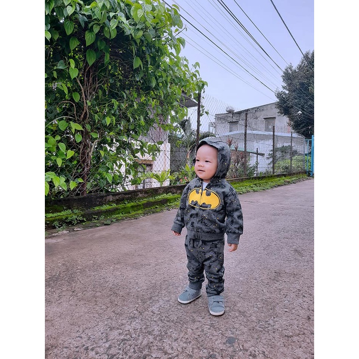 BỘ NỈ BATMAN CHO BÉ TRAI/ BỘ NỈ ẤM CHO BÉ TỪ 3-24M