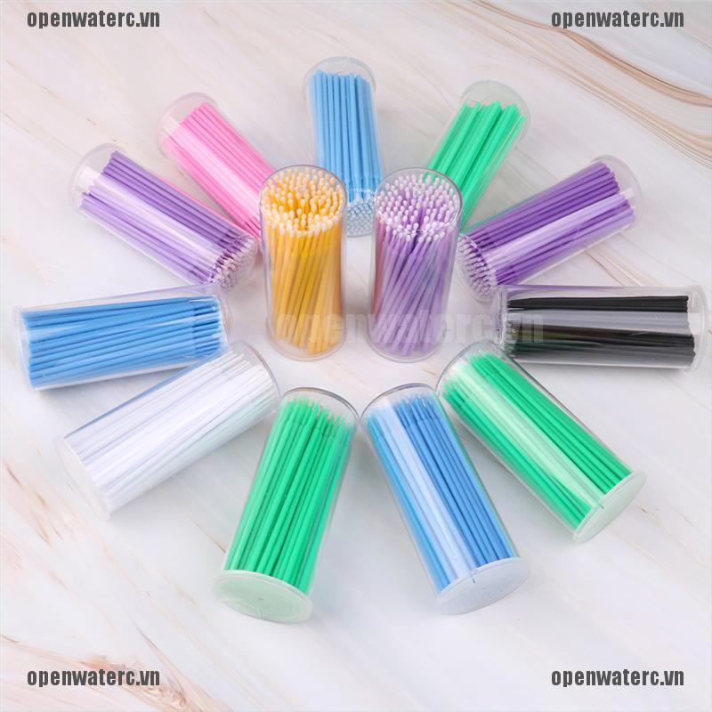 [Hàng mới về] Bộ 100 tăm bông 13 màu dùng nối mi chuyên dụng