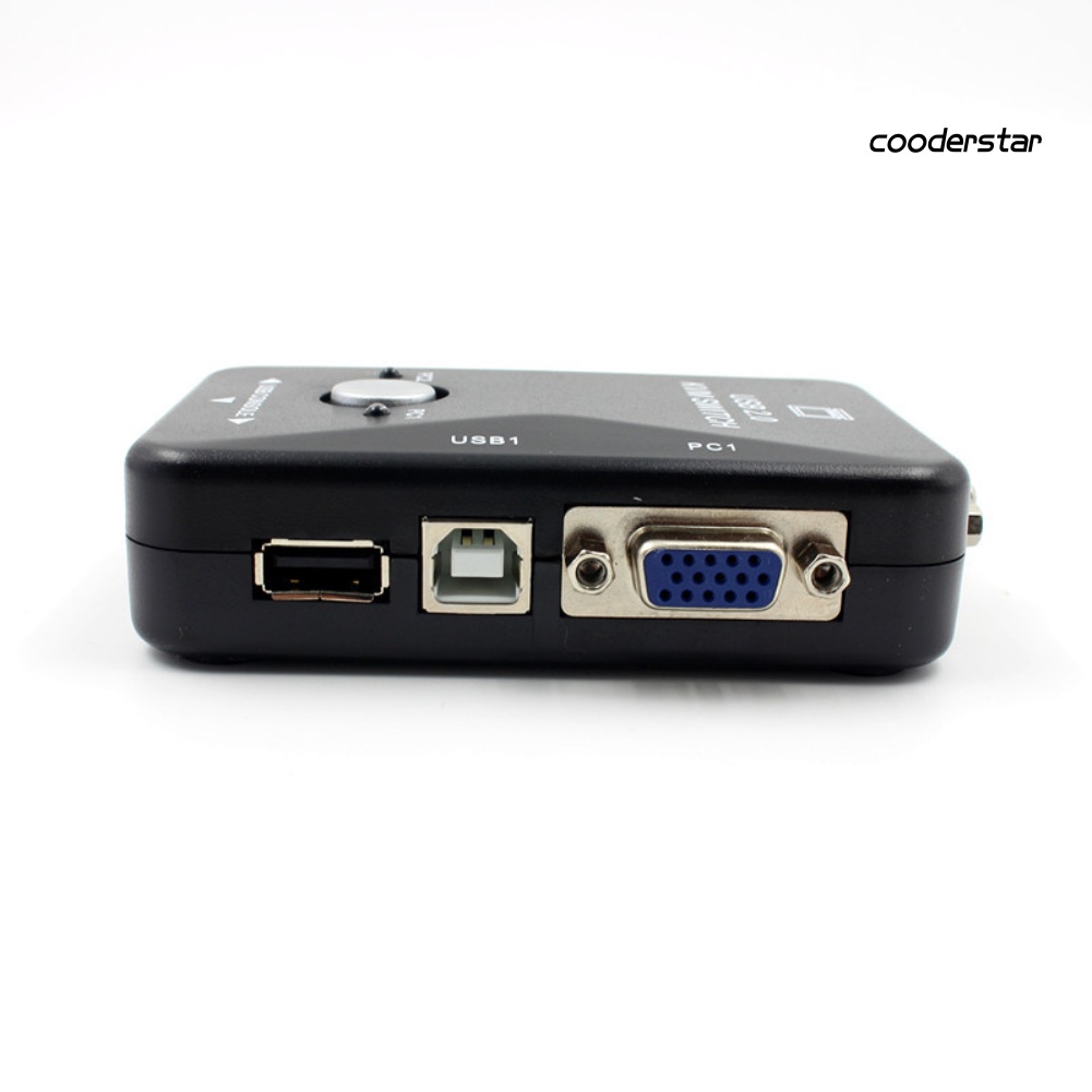 COOD-st 2 Ports USB VGA KVM Switch Box for Mouse Keyboard Monitor Sharing Computer PC
