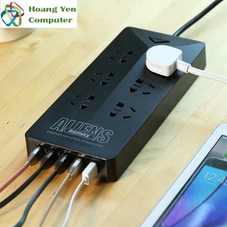 Ổ cắm điện thông minh remax ru-s4 6 ổ điện + 5 cổng usb 4.2a - bh 1 năm - hoàng yến computer