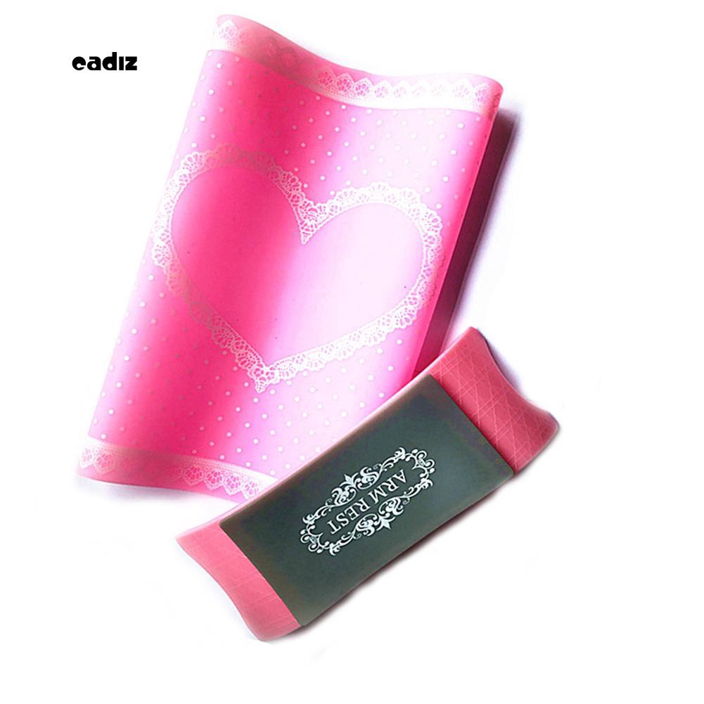 [Hàng mới về] Thảm Silicon và gối đệm cổ tay hỗ trợ làm móng tiện lợi chất lượng cao