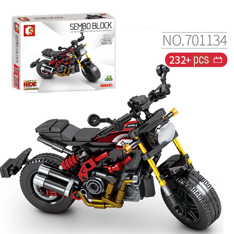 Đồ Chơi mô hình lắp ráp lego xe máy motor Ducati Xếp Hình Đua sembo block technic chính hãng davison rpk lego