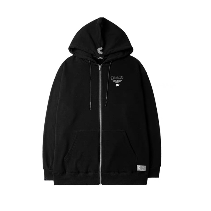 Hoodie Zip Up Màu Đen