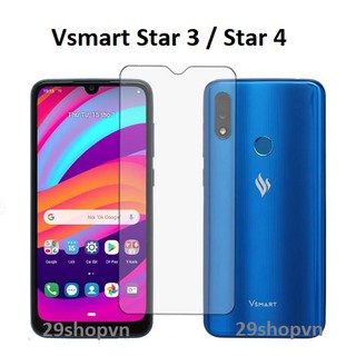 Kính cường lực Vsmart Star 3 / Star 4 (Chuẩn 9H Trong Suốt, Không Full)
