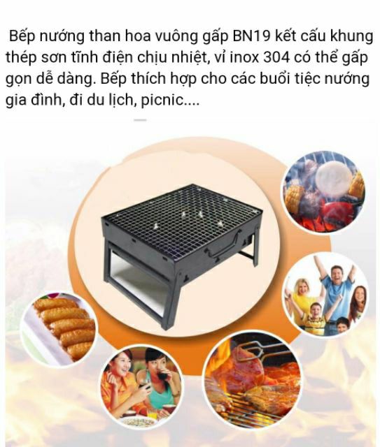 Bếp nướng than hoa chống khói T18