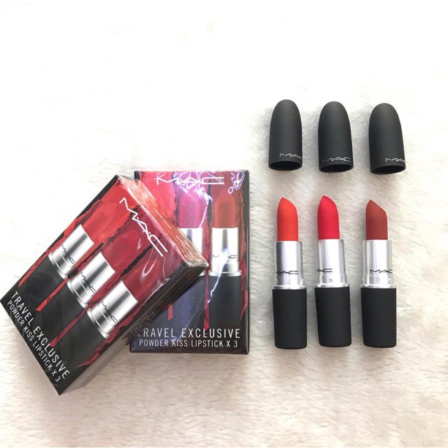 Set Son MAC 3 cây Travel Exclusive Lipstick (303. 315 và 316)