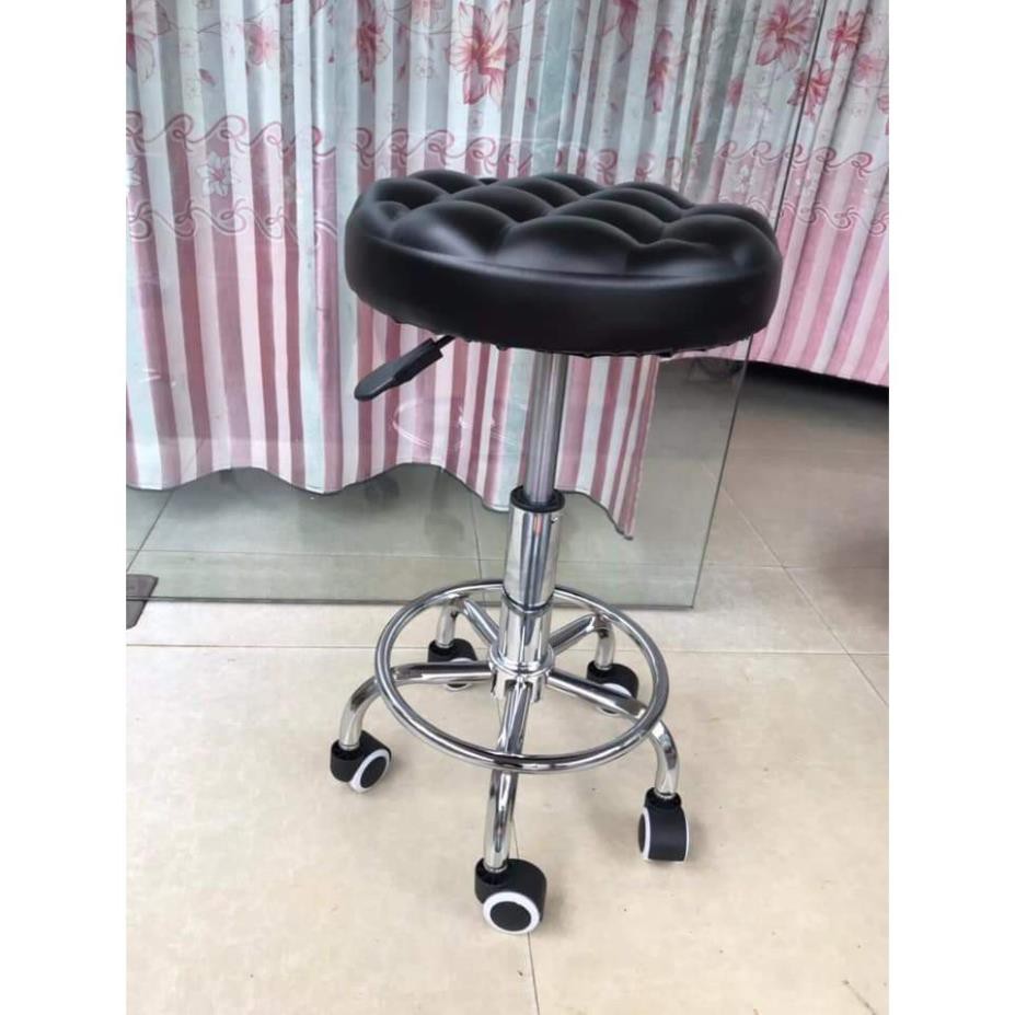 Bánh xe ghế spa, ghế xoay 360, 1 bộ 5 chân xoay, bánh xe có chân ren vặn