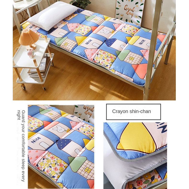 Nệm Tatami Đơn/Đôi Dày Mềm Mại Gấp Gọn Chống Ẩm Chống Trượt Có Thể Gấp Gọn Dùng Trong Ký Túc Xá