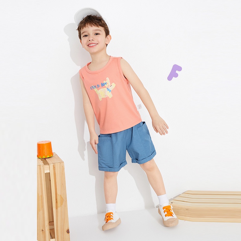 Quần short bé trai BabyloveGO chất liệu đũi túi hộp rộng rãi thoáng mát QD001