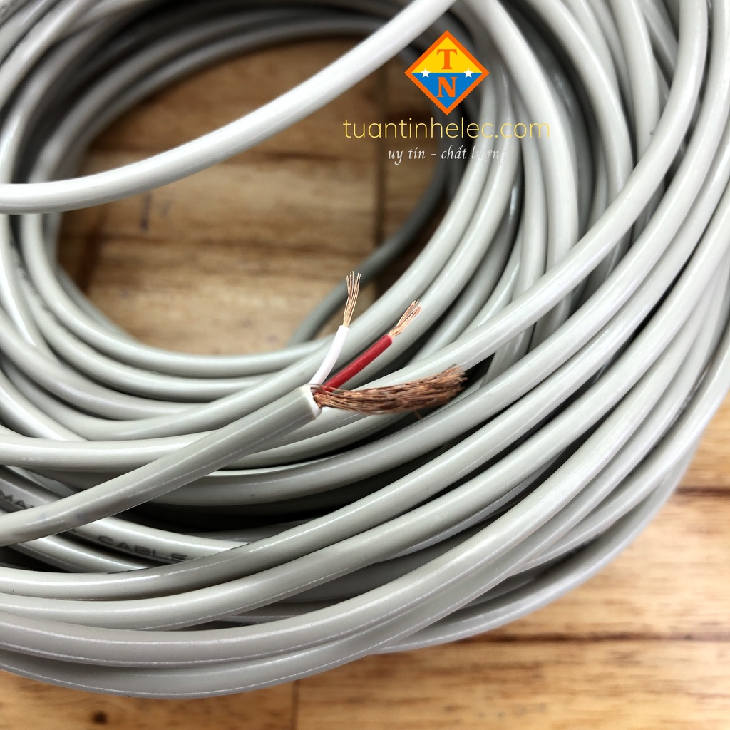 Dây tín hiệu âm thanh lõi đồng tốt, 2 lõi 1 chống nhiễu  đường kính 3.2mm # phụ kiện âm thanh