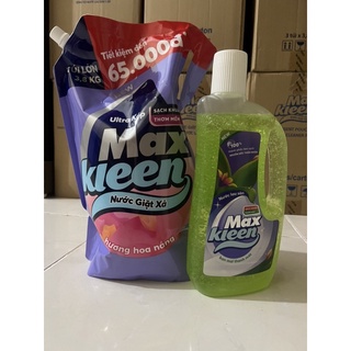 Nước giặt xả Maxkleen túi 3,8kg kèm chai lau sàn 1 lít