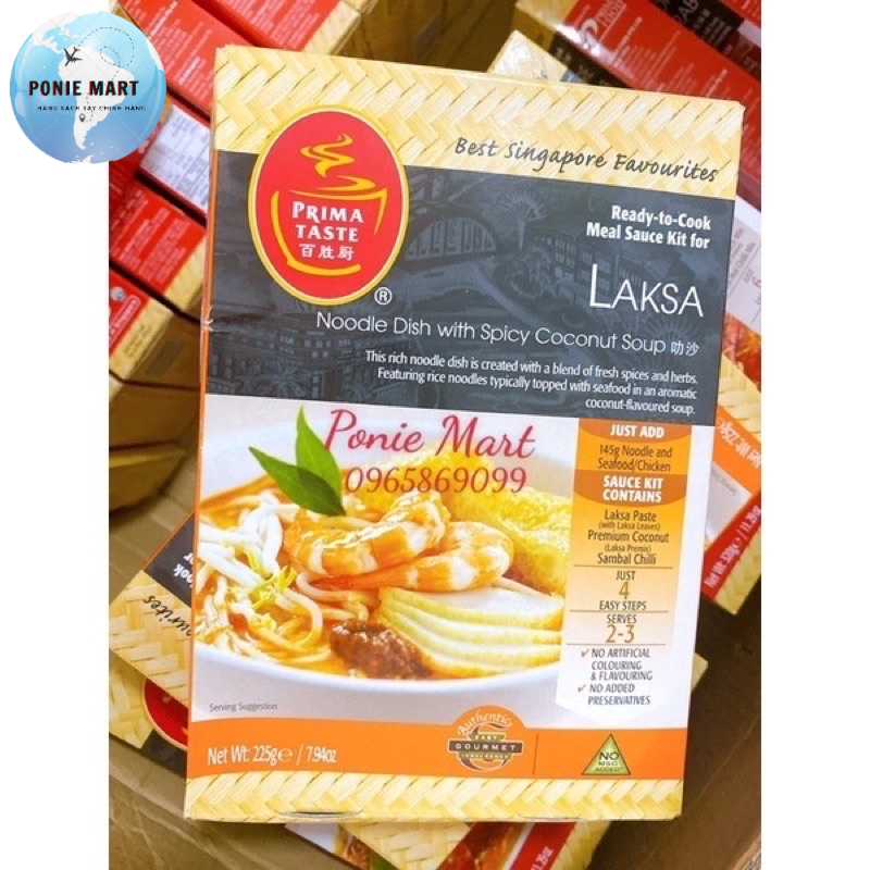 Gói gia vị Laksa trứ danh Singapore hãng Prima Taste