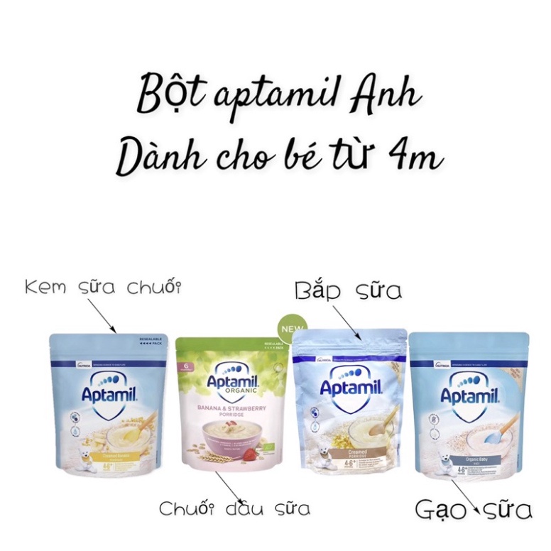 💎[ CHÍNH HÃNG - AIR ] bột Aptamil Anh Dành cho bé ăn dặm 4/6m tuổi💘
