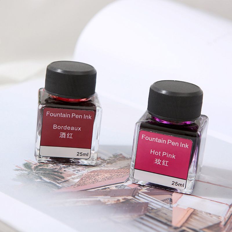 Chai mực bút máy viết thư pháp nhiều màu