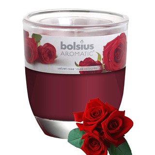 Nến thơm tinh dầu Bolsius HOA HỒNG NHUNG 105g - Thơm phòng, khử mùi, trang trí, nến tinh dầu thiên nhiên cao cấp