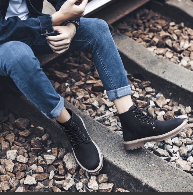 Giày nam cao cổ sneaker cao bồi hoang dã | BigBuy360 - bigbuy360.vn