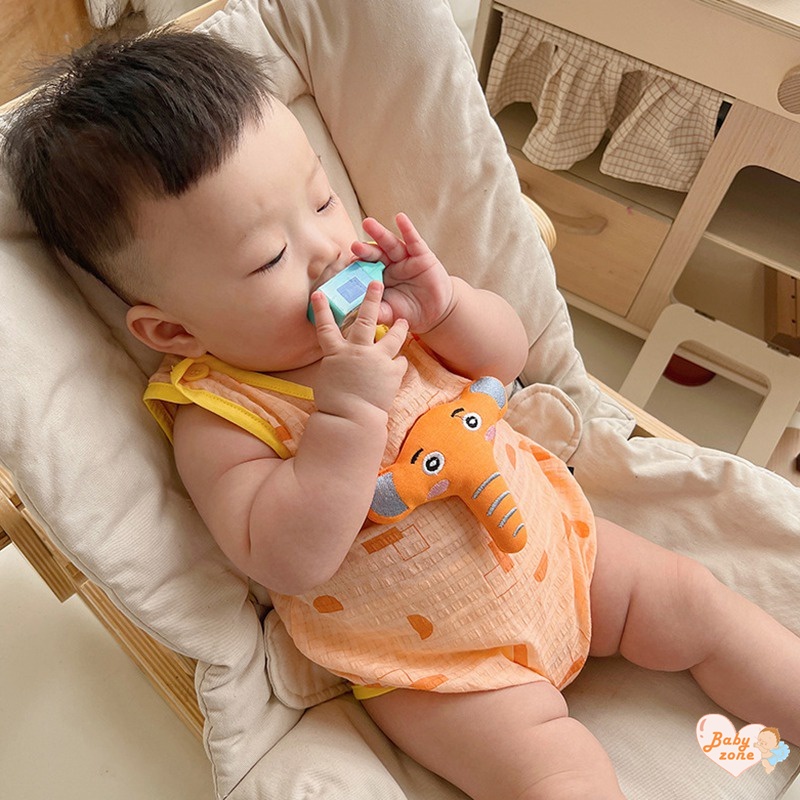 Bộ Áo Liền Quần Không Tay In Hoạt Hình Dành Cho Bé 0-2 Tuổi
