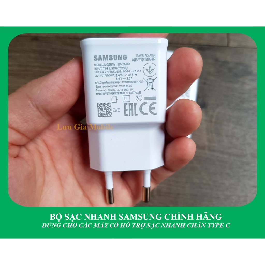 Bộ củ sạc nhanh Samsung A11 | Samsung A21 zin công ty | Bộ củ sạc 15W