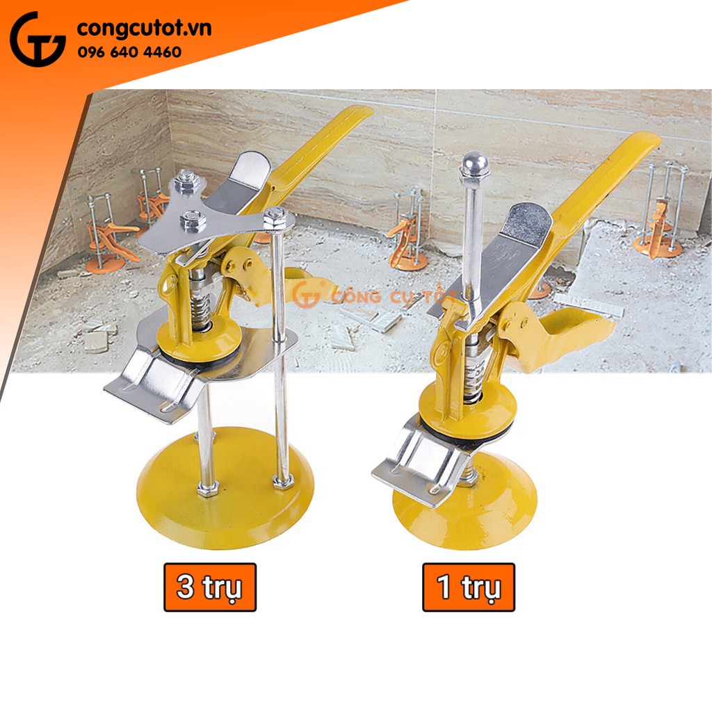 Bộ 4 Con đội lấy cốt gạch ốp tường 3 trụ bóp tay - Kích kê gạch ốp tường