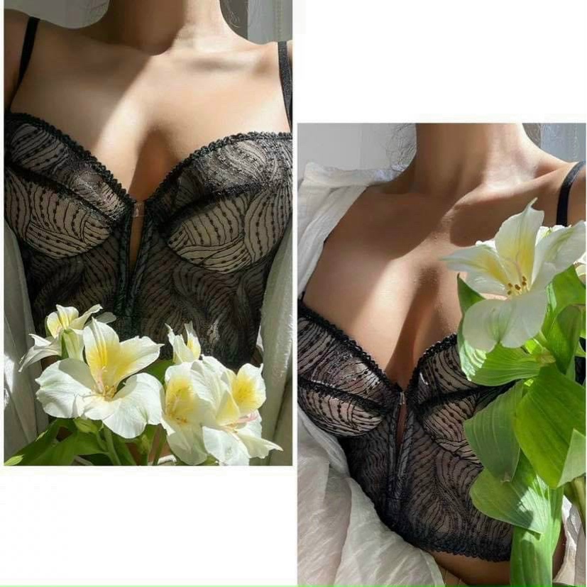 Áo bra bralette corset ren sexy có gọng đệm mỏng 7400 [MEOW Corset]