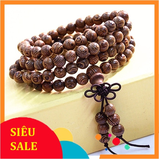 Vòng Tay Gỗ Trầm Hương 108 Hạt Nữ Đeo May Mắn Thời Trang - Quà Tặng ý Nghĩa - vinetshop9x