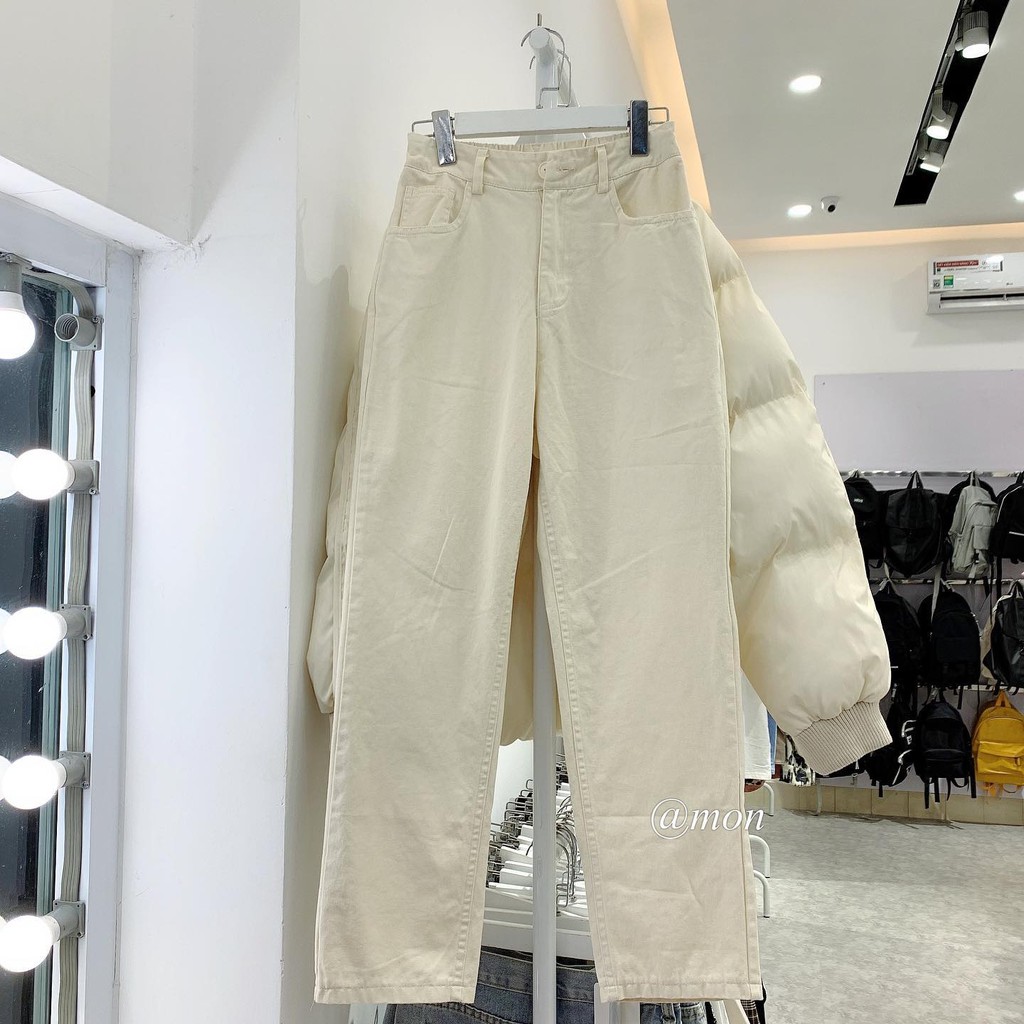 2101194 Quần baggy thô mềm - baggy vải ulzzang cho nữ phong cách hàn quốc basic có 3 màu