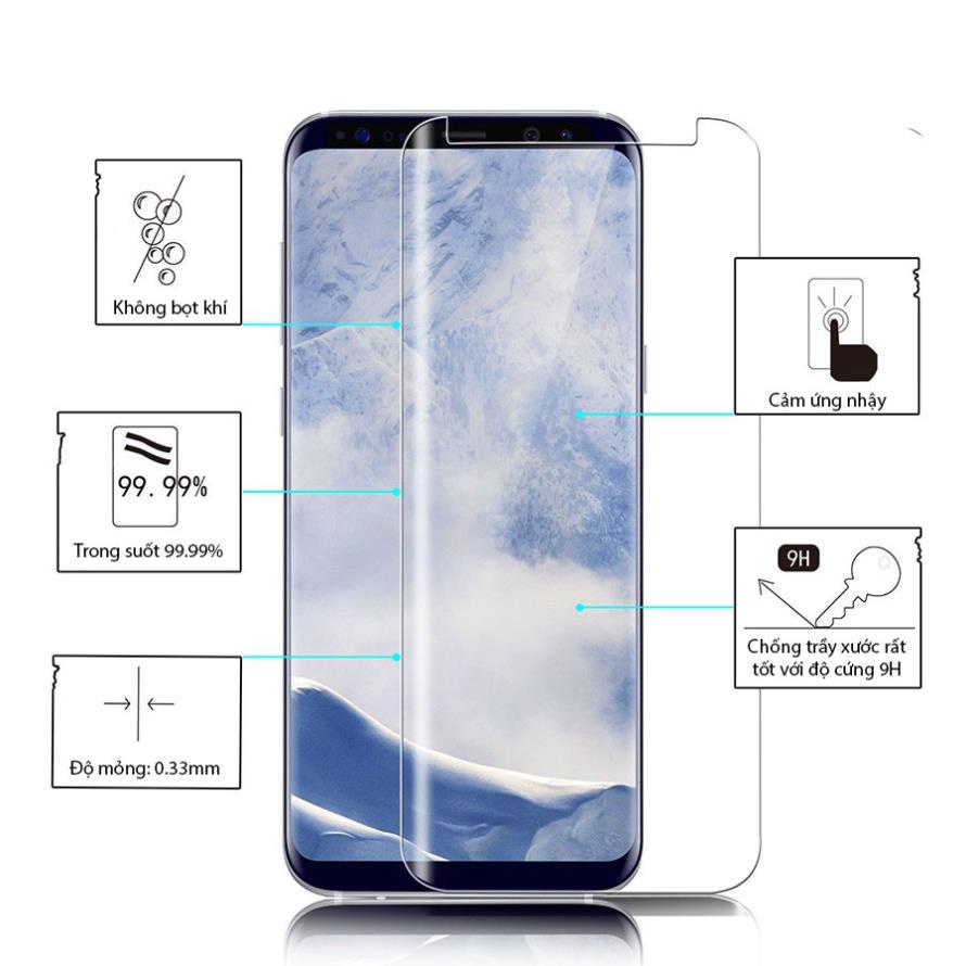 Kính cường lực full keo sấy tia uv Samsung S7 Edge Nano Unipha keo T-max